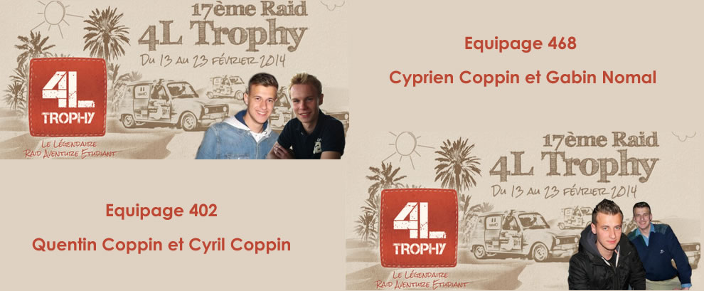 Equipages pour le 4L Trophy